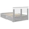 vidaXL Estructura de cama con cabecera Gris Sonoma 120 x 200 cm