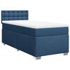vidaXL Cama box spring con colch&oacute;n tela azul 100x200 cm