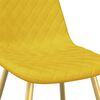 vidaXL Sillas de comedor 2 uds terciopelo amarillo mostaza