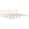vidaXL Cama sin colch&oacute;n madera maciza de pino blanca 180x200 cm