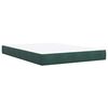vidaXL Cama box spring con colch&oacute;n terciopelo verde oscuro 140x200 cm