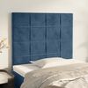 vidaXL Cabecero de cama azul oscuro 80x5x118/128 cm Terciopelo