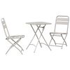 vidaXL Conjunto bistro 3 uds. Beige Acero