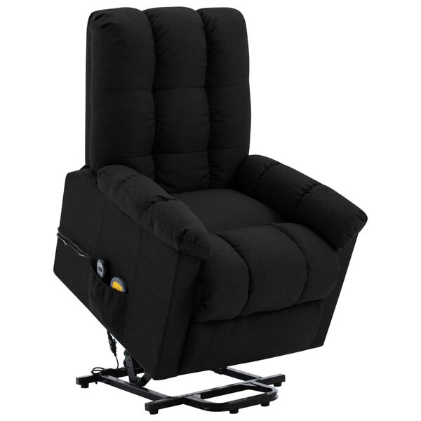 vidaXL Sill&oacute;n de masaje elevable tela negro