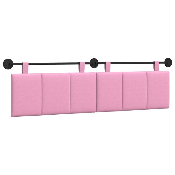 vidaXL Cabecera Colgante Montaje en la pared Rosa 170 x 55 x 5 cm tela