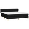 vidaXL Cama box spring con colch&oacute;n tela negro 180x200 cm