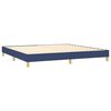 vidaXL Cama box spring con colch&oacute;n tela azul 200x200 cm