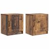 vidaXL Armario de Noche 2 pcs Madera envejecida 43 x 34,5 x 47 cm