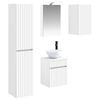 vidaXL Juego de Muebles de Ba&ntilde;o 5 pcs Blanco 40 x 10,5 x 60,5 cm