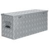 vidaXL Caja de aluminio plateado 90,5x35x40 cm