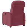 vidaXL Sillón de masaje reclinable de tela color vino tinto
