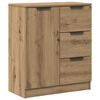 vidaXL Aparador de madera de ingenier&iacute;a roble artisan 60x30x70 cm