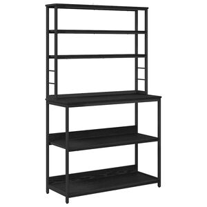vidaXL Estante de cocina 5 niveles 100 x 40 x 168 cm Roble Negro