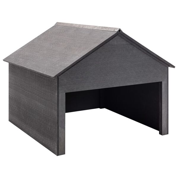 vidaXL Cobertizo para cortacésped WPC gris 80x80x70 cm
