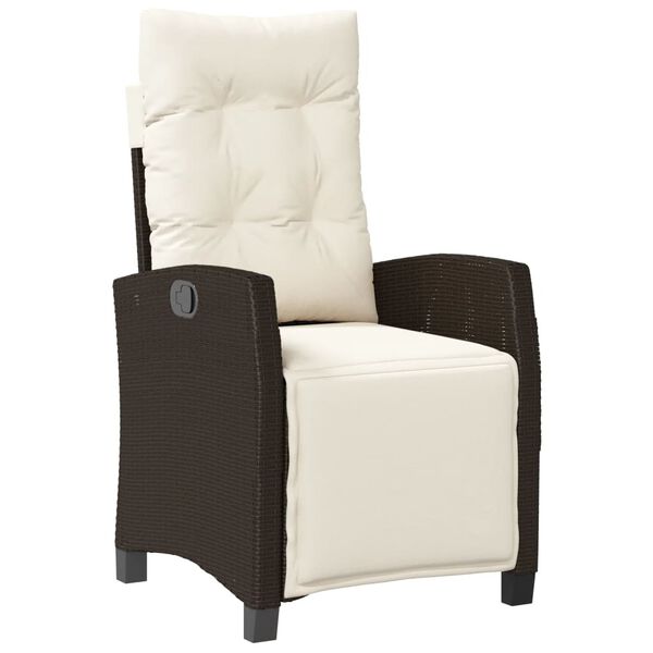 vidaXL Set comedor para jard&iacute;n 9 pzas y cojines rat&aacute;n sint&eacute;tico marr&oacute;n