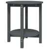 vidaXL Mesa de centro de madera maciza de pino gris &Oslash;55x60 cm