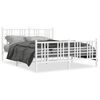 vidaXL Estructura cama sin colch&oacute;n con estribo metal blanco 150x200 cm