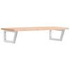 vidaXL Estante de lavabo de pared de acero y madera maciza de haya