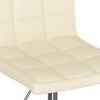 vidaXL Sillas de comedor giratorias 2 unidades tela color crema