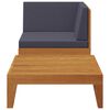 vidaXL Muebles de jard&iacute;n 2 piezas con cojines madera maciza de acacia