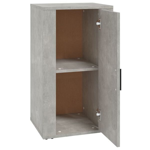 vidaXL Aparador de madera contrachapada gris hormig&oacute;n 40x33x70 cm