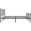 vidaXL Estructura cama sin colch&oacute;n con estribo metal negro 193x203 cm