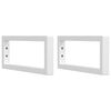 vidaXL Soportes estante de lavabo 2uds tejado rectangular acero blanco