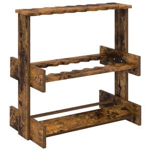 vidaXL soporte para tacos de billar Madera de ingenier&iacute;a Roble Ahumado