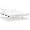 vidaXL Estructura de cama sin colch&oacute;n metal blanco 180x200 cm
