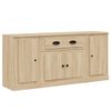 vidaXL Aparadores 3 piezas madera contrachapada color roble sonoma