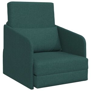 vidaXL Sof&aacute; cama Verde oscuro 65 x 80 x 83 cm tela