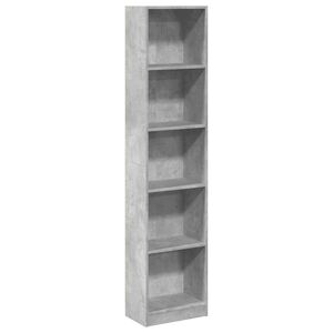 vidaXL Estanter&iacute;a de madera de ingenier&iacute;a gris hormig&oacute;n 40x24x176 cm