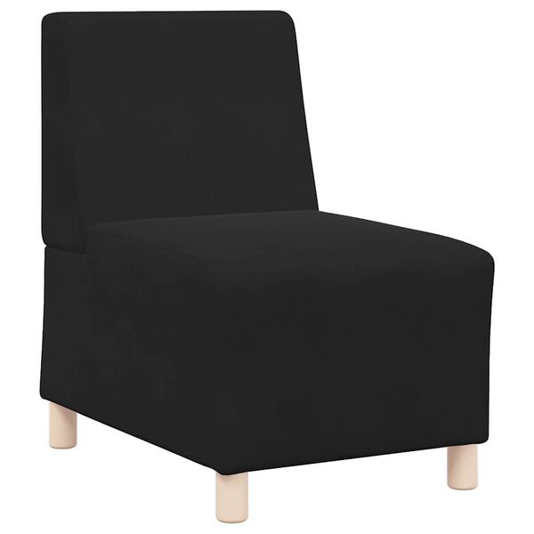 vidaXL Unidad de Sof&aacute; Modular sin Brazos 2 pcs Negro 55 x 74 x 82 cm