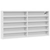 vidaXL Vitrina de madera de ingenier&iacute;a blanca 100x8,5x50 cm
