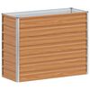 vidaXL Arriate elevado Marr&oacute;n Claro 100 x 40 x 77 cm Acero Galvanizado