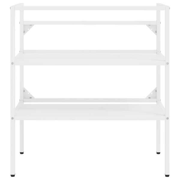 vidaXL Estructura de lavabo de hierro blanco 79x38x83 cm