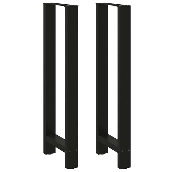 vidaXL Patas para mesa de bar negras (2 unidades, 50 x 110-111 cm, acero)