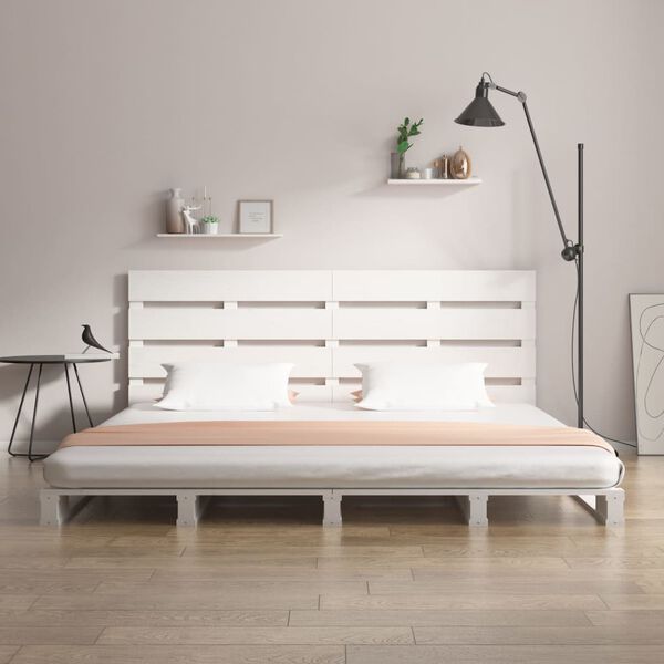 vidaXL Estructura de cama sin colch&oacute;n madera de pino blanca 140x190 cm