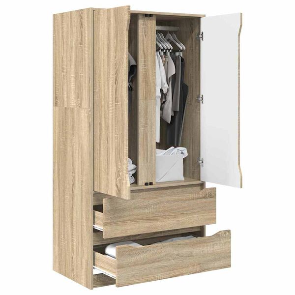 vidaXL Gabinete de Ba&ntilde;o con caj&oacute;n Roble Sonoma 79,5 x 49 x 156 cm