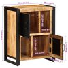 vidaXL Aparador de madera maciza de mango rugosa 55x35x70 cm
