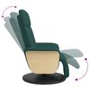 vidaXL Sill&oacute;n reclinable con reposapi&eacute;s tela verde oscuro