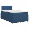 vidaXL Cama box spring con colch&oacute;n con cabecera Azul 120 x 190 cm Tela