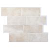 vidaXL Azulejo de metro 10 uds. M&aacute;rmol Beige 29 x 21 cm