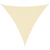 vidaXL Toldo de vela crema HDPE 160 g/m&sup2; 3x3x3 m