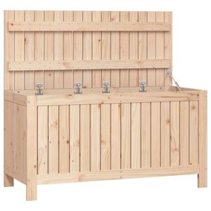 vidaXL Caja de almacenaje jard&iacute;n madera maciza de pino 115x49x60 cm
