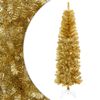 vidaXL &Aacute;rbol Navide&ntilde;o Artificial Delgado 180 cm PVC y Acero Dorado