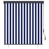 vidaXL Estor enrollable de exterior azul y blanco 140x250 cm