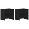 vidaXL Armario de Noche 2 uds. Roble Negro 45 x 34 x 44,5 cm