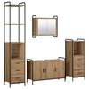 vidaXL Juego de Muebles de Ba&ntilde;o 4 uds. Roble artisan