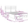 vidaXL Estructura de cama con cajón con cabecera Madera contrachapada